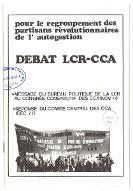 Débat LCR-CCA : pour le regroupement des partisans révolutionnaires de l'autogestion