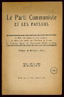 Le  Parti communiste et les paysans