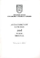 Anti-communist congress and public tribunal