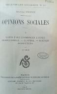 Opinions sociales. 1