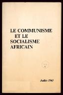 Le  communisme et le socialisme africain