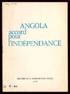 Angola : accord pour l'indépendance