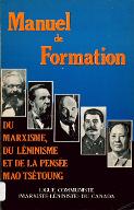 Manuel de formation : du marxisme, du léninisme et de la pensée Mao Tsétoung
