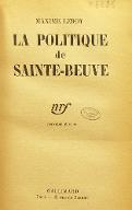 La  politique de Sainte-Beuve