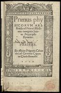 Primus [- octavus] Physicorum Aristotelis ad Petrum Medicem interprete Joanne Argyropilo Byzantio