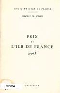 Prix de l'Ile-de-France, 1965 : catalogue