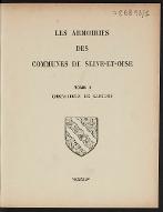 Les  armoiries des communes de Seine-et-Oise. I, Chefs-lieux de canton