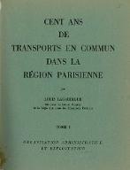 Cent ans de transports en commun dans la région parisienne