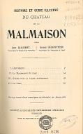 Histoire et guide illustré du château de la Malmaison