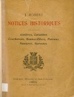 Notices historiques : Asnières, Colombes, Courbevoie, Gennevilliers, Puteaux, Nanterre, Suresnes