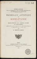 Promenade artistique en Seine-et-Oise : monuments et objets d'art du département présentés avec projections photographiques à Pontoise, le 11 mai 1904