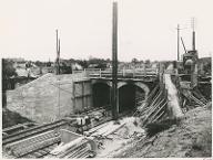 Ligne de Sceaux , pont du Vert-Galant : vue des travaux, prise du talus, 1934
