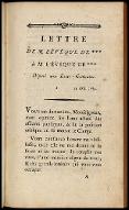 Lettre de M. l'Evêque de *** à M. l'Evêque de *** député aux Etats-Généraux 25 avril 1789