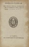 Procès-verbal de la Séance du 21 Juin 1791, de la Société des Amis de la Constitution de Paris, séante aux Jacobins