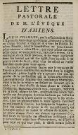 Lettre pastorale de M. l'Evêque d'Amiens