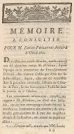 Mémoire à consulter et consultation pour M. Louis-Philippe-Joseph d'Orléans