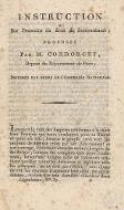 Instruction sur l'exercice du droit de souveraineté, proposée par M. Condorcet, député du département de Paris