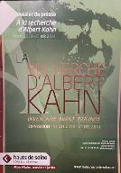 La  recherche d'Albert Kahn : Dossier de presse A la Recherche d'Albert Kahn 18 juin 2013-21 déc 2014. Inventaire avant travaux, exposition 18 juin-21 déc 2014