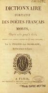 Dictionnaire portatif des poètes français morts, depuis 1050 jusqu'à 1804 ; précédé de, Histoire abrégée de la poésie française