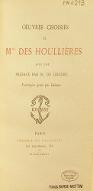 Œuvres choisies de Mme Des Houllières