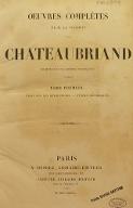 Œuvres complètes de Chateaubriand. Tome 1, Essai sur les Révolutions ; Etudes historiques