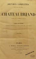 Œuvres complètes de Chateaubriand. Tome 2, Voyages ; Itinéraire de Paris à Jérusalem ; Les Natchez