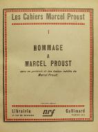 Hommage à Marcel Proust ; Textes inédits de Marcel Proust