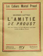 L'amitié de Proust... avec... une lettre inédite de Marcel Proust