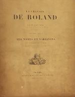 La  chanson de Roland : texte critique