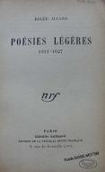Poésies légères : 1911-1927