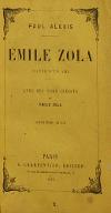 Emile Zola : notes d'un ami avec des vers inédits de Emile Zola
