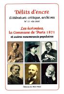 Les  écrivains, la Commune de Paris 1871 et autres mouvements populaires