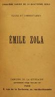 Emile Zola : textes et commentaires