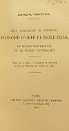 Honoré d'Urfé et Emile Zola : deux romanciers de Provence. le roman sentimental et le roman naturaliste