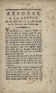 Réponse à la lettre du Sr Roland de La Platière au Sr Brissot de Varville