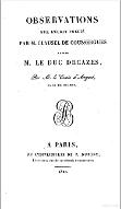 Observations sur l'écrit publié par M. Clausel de Coussergues contre M. le duc Decazes