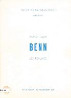 Exposition Benn : les Psaumes : [catalogue d'une exposition présentée en la] ville de Saint-Cloud du 15 octobre au 12 novembre 1972