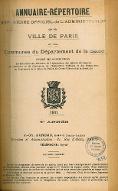 Annuaire répertoire : répertoire officiel de l'administration de la ville de Paris et des communes du département de la Seine