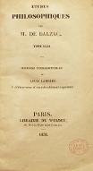 Histoire intellectuelle de Louis Lambert