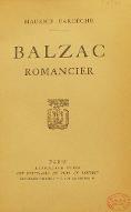 Balzac romancier