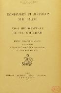 Témoignages et jugements sur Balzac : essai bibliographique, recueil de jugements