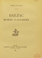 Balzac : homme d'affaires