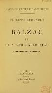 Balzac et la musique religieuse