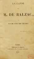 La  canne de M. Balzac